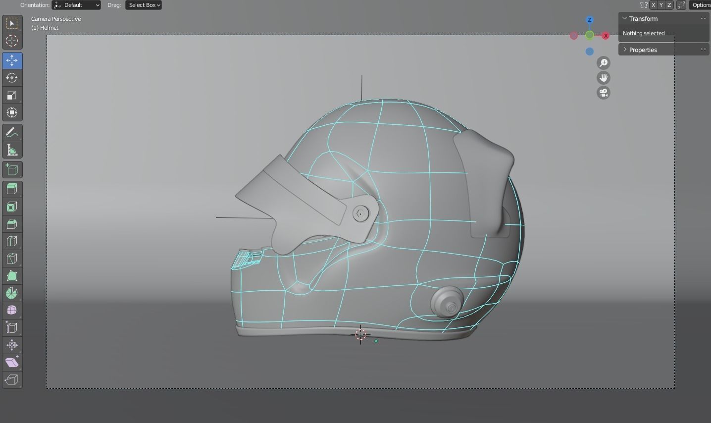 F1 Helmet Low-poly 3D model_10