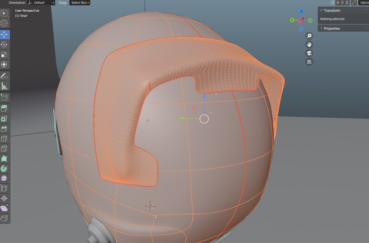 F1 Helmet Low-poly 3D model_8