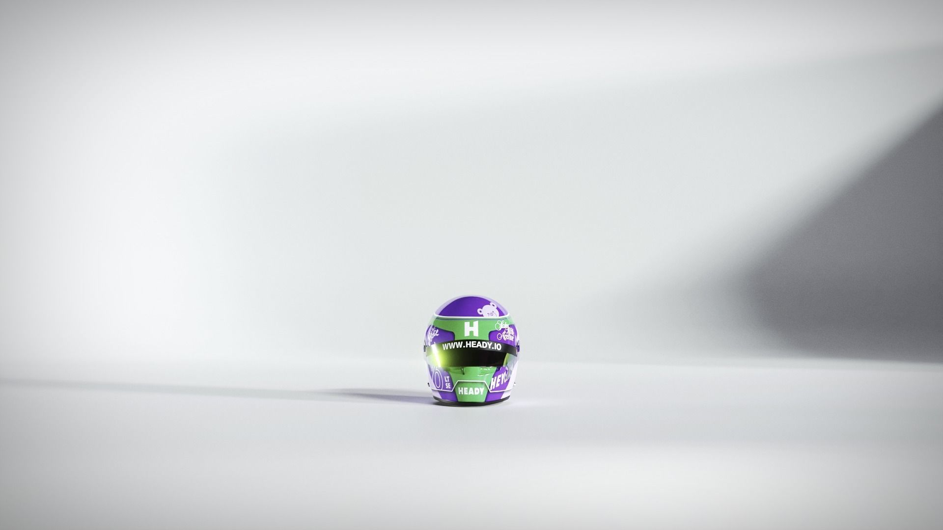 F1 Helmet Low-poly 3D model_17