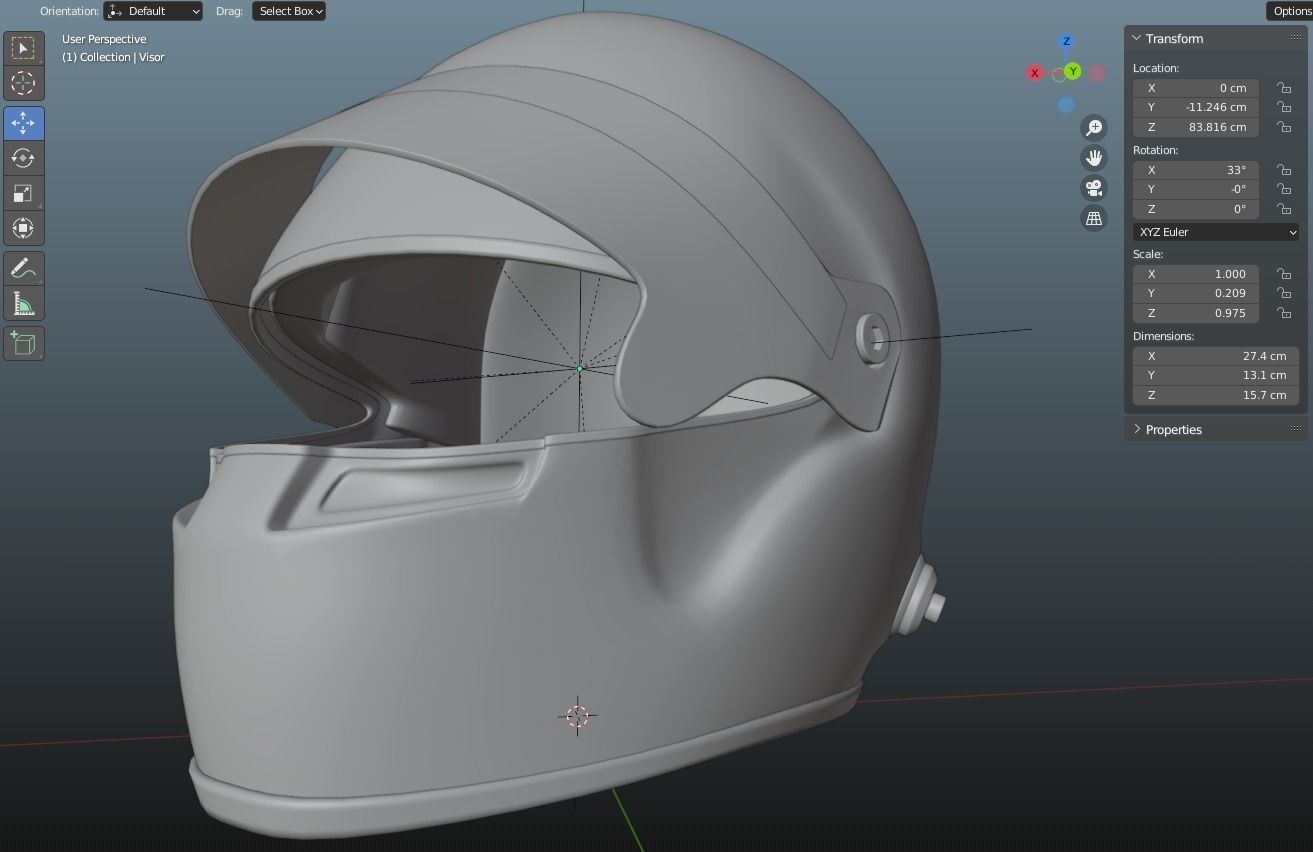 F1 Helmet Low-poly 3D model_9
