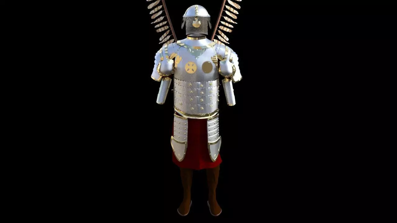 husaria shield unchain 3D model_0