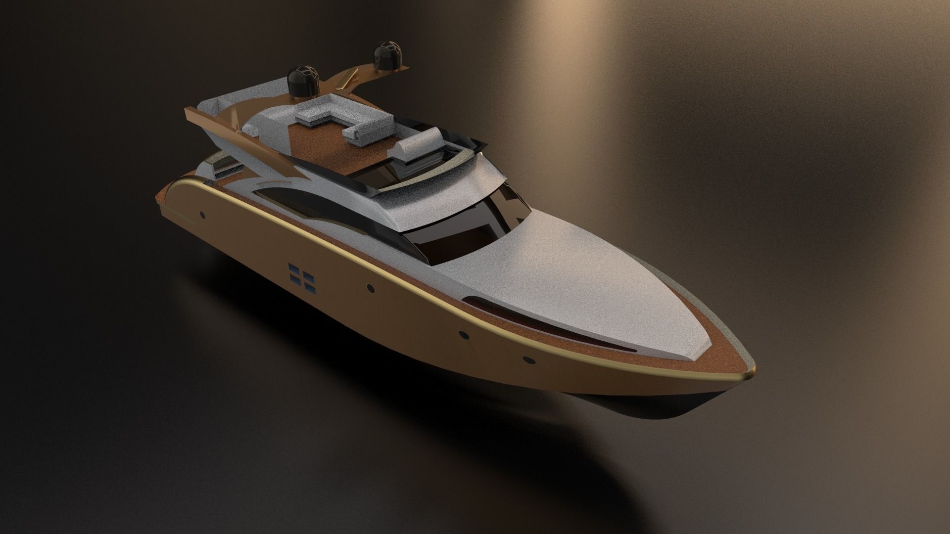 recreational yacht 3D model_1