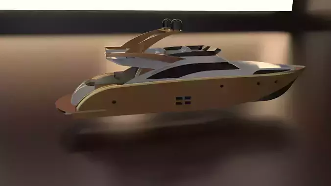 recreational yacht 3D model