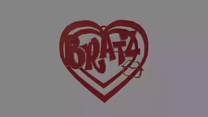 Bratz earring in the shape of a heart with a kiss 