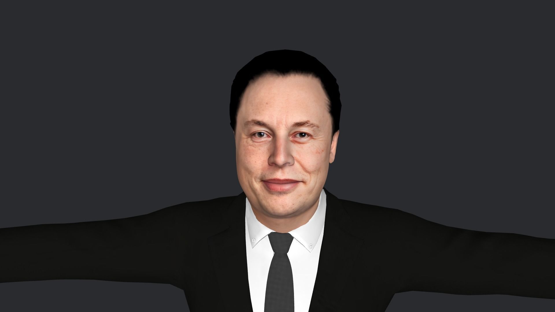 Elon Musk V2 Hyper Realistic Full Body Fully Rigged 3D Character 3D model_2