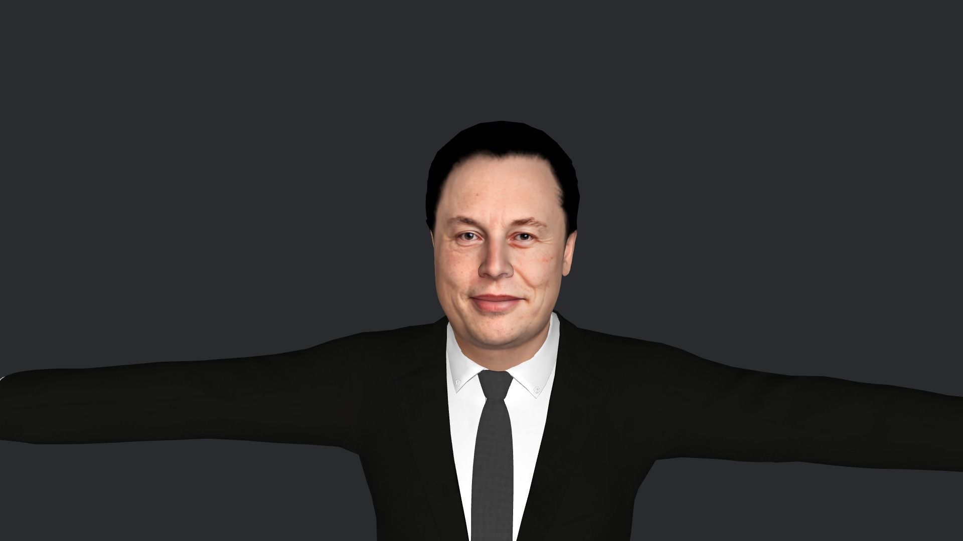 Elon Musk V2 Hyper Realistic Full Body Fully Rigged 3D Character 3D model_11