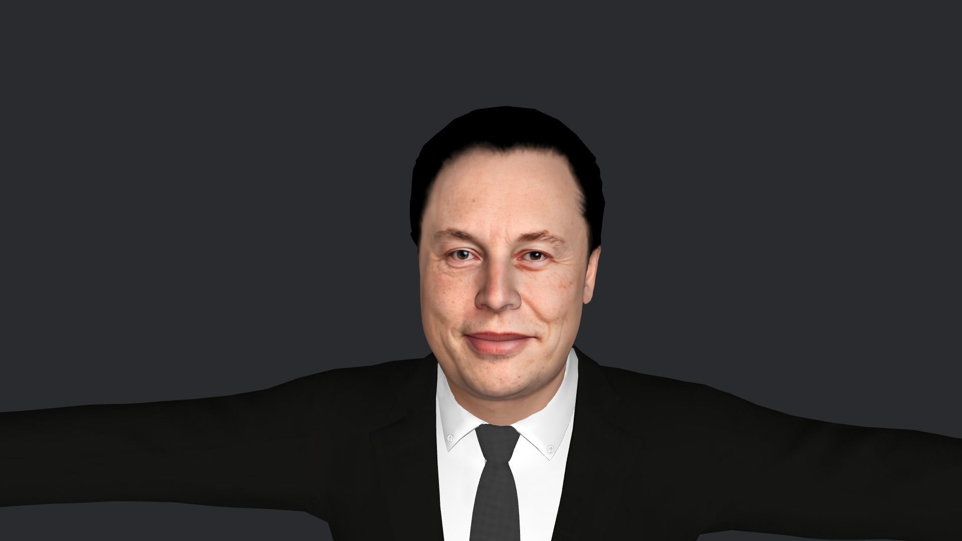 Elon Musk V2 Hyper Realistic Full Body Fully Rigged 3D Character 3D model_16