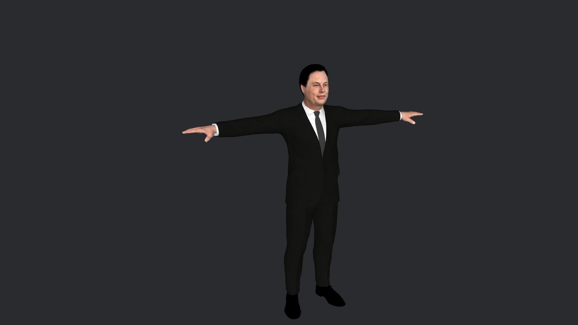 Elon Musk V2 Hyper Realistic Full Body Fully Rigged 3D Character 3D model_7