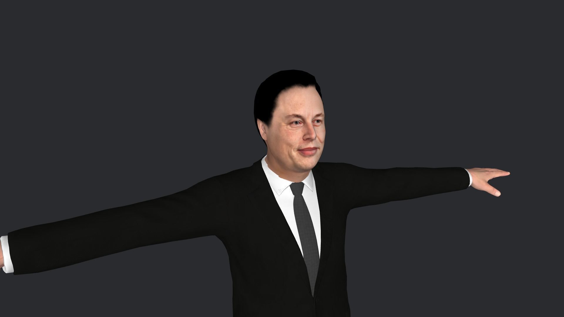 Elon Musk V2 Hyper Realistic Full Body Fully Rigged 3D Character 3D model_9