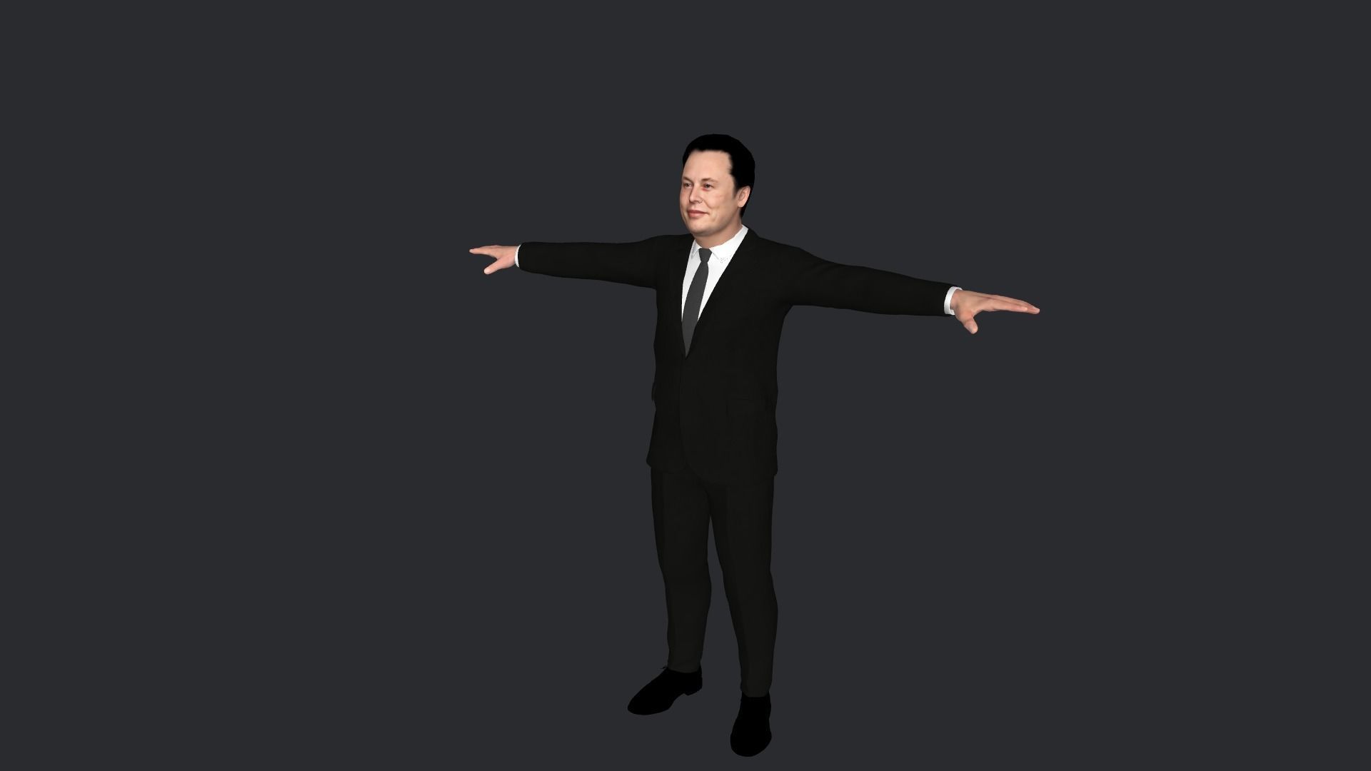 Elon Musk V2 Hyper Realistic Full Body Fully Rigged 3D Character 3D model_6