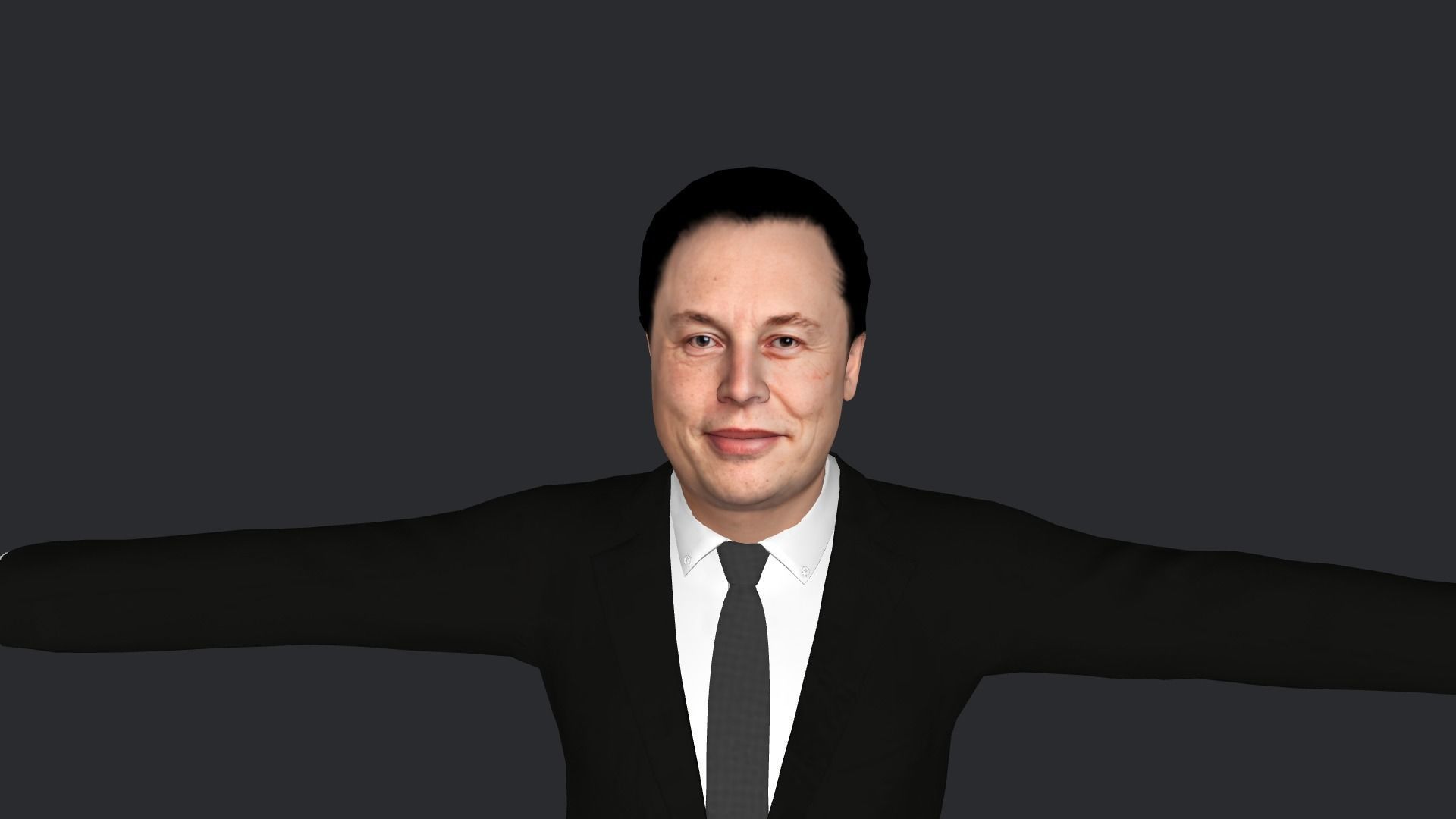 Elon Musk V2 Hyper Realistic Full Body Fully Rigged 3D Character 3D model_3