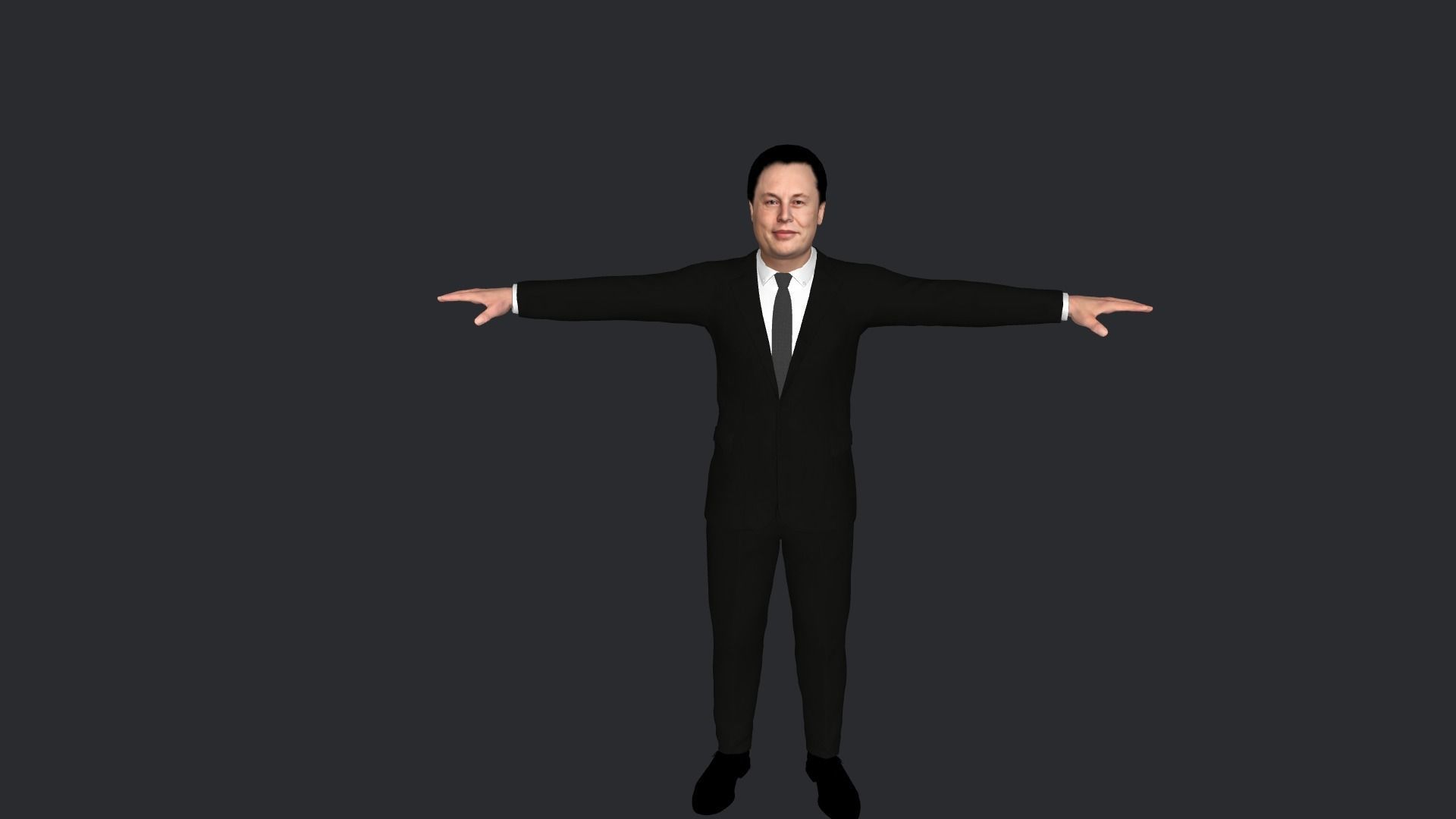 Elon Musk V2 Hyper Realistic Full Body Fully Rigged 3D Character 3D model_5