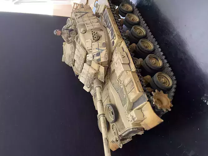 Historic War Tan Tank Model - Tan Military Tank 3D print model