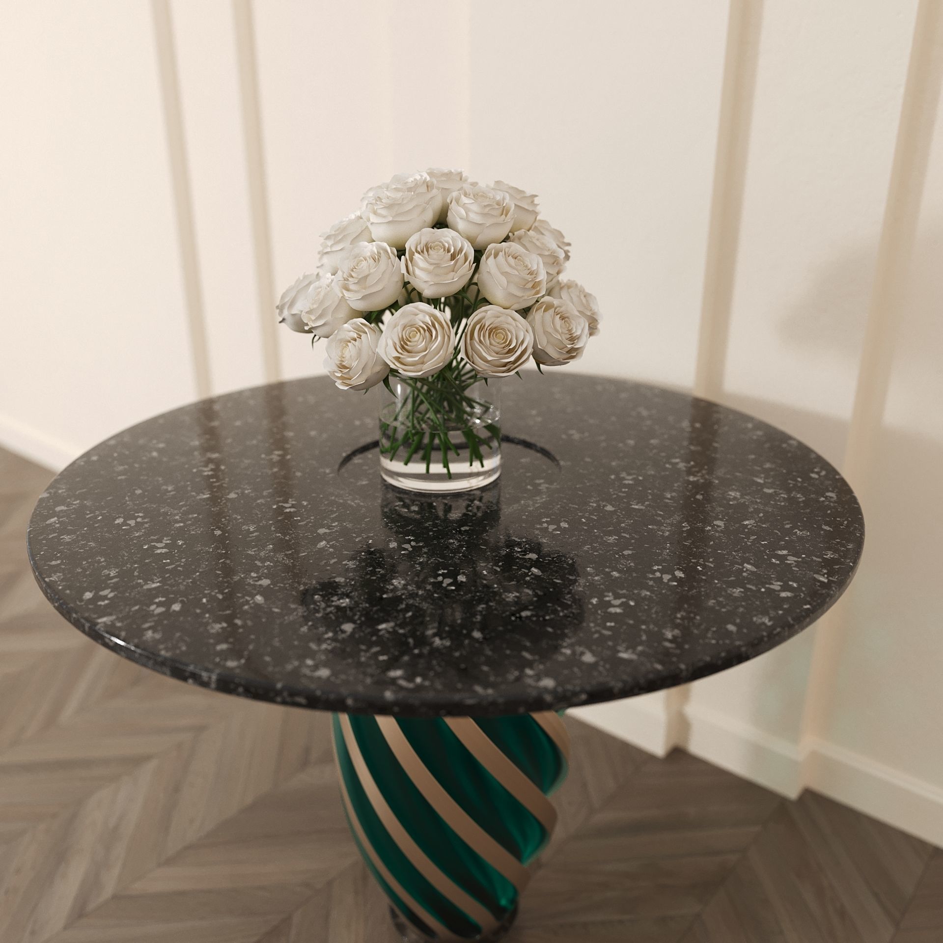 Circle Entry Table with animation scane 3D model_4