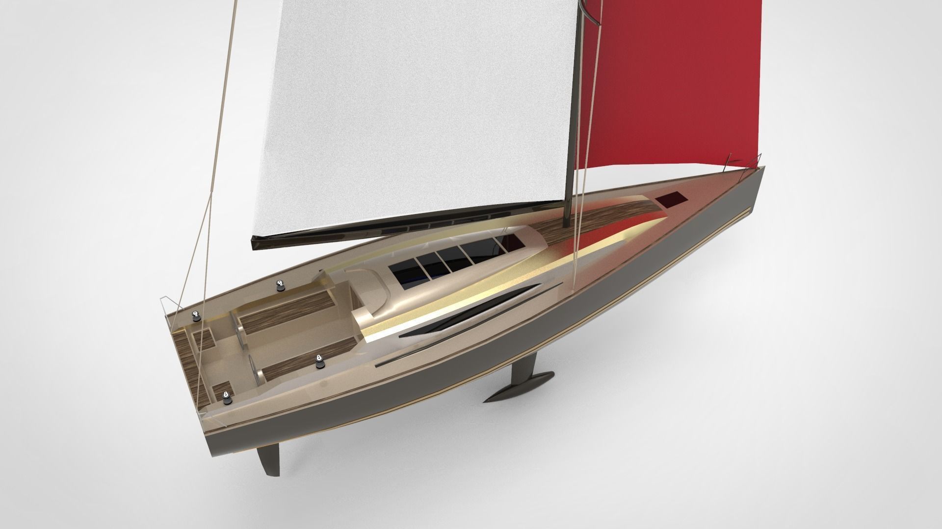 sailing yacht  1 3D model_2