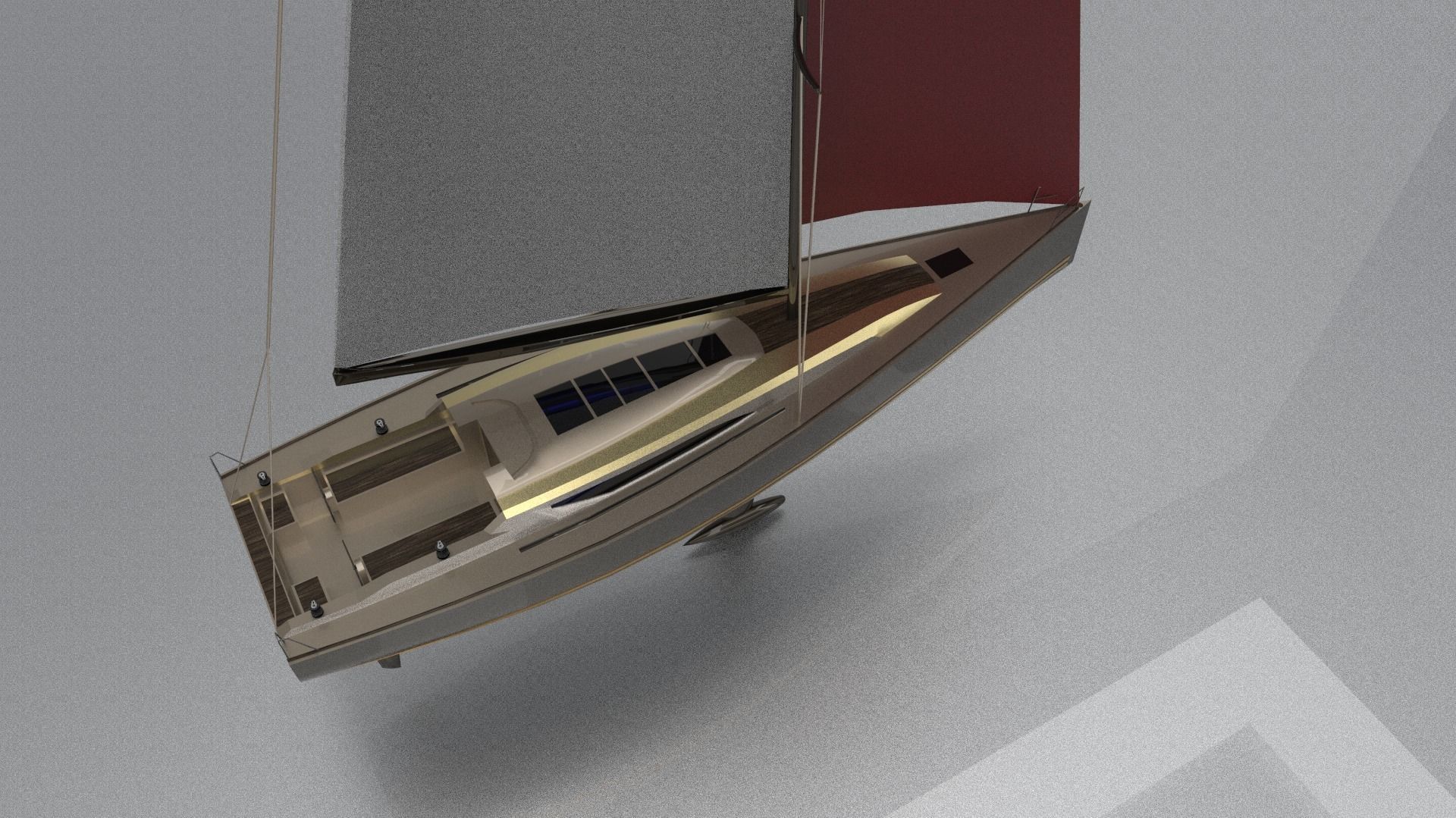 sailing yacht  1 3D model_4