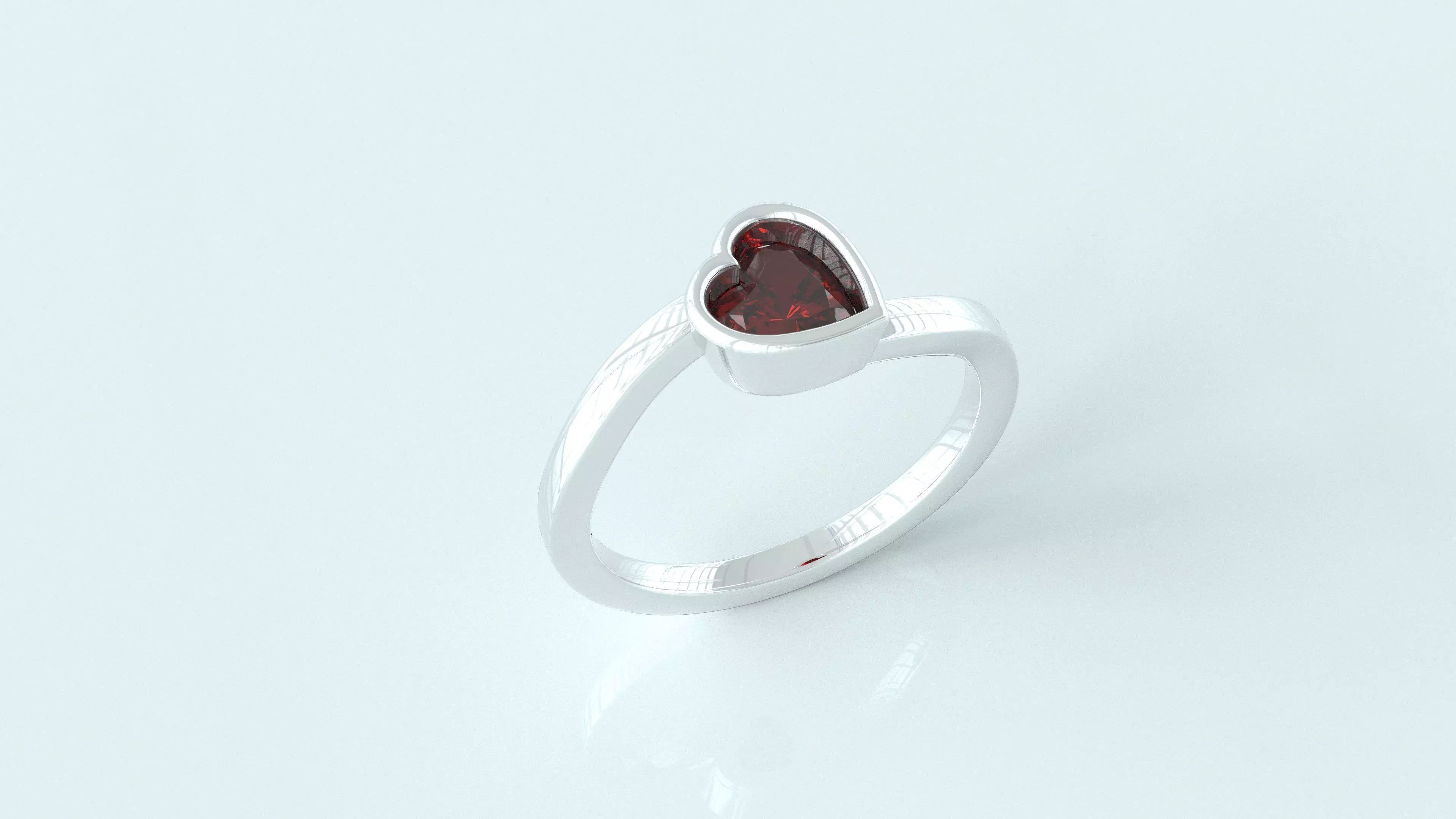 Anillo de corazon- Heart Ring 3D print model_0