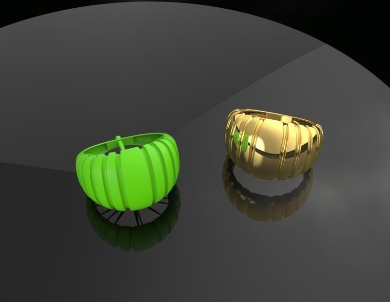 Simple but elegant rings 3D print model_6