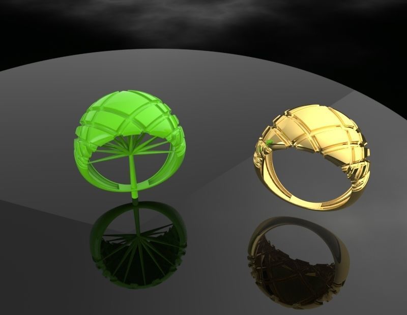 Simple but elegant rings 3D print model_8