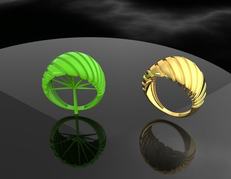 Simple but elegant rings 3D print model_7