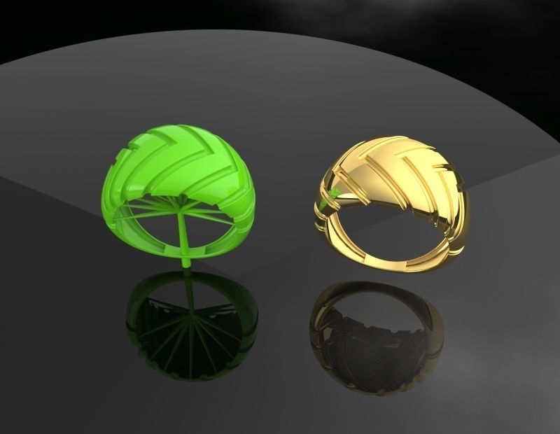 Simple but elegant rings 3D print model_3