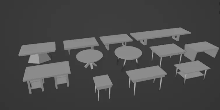 Table pack 3D model_0