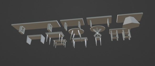 Table pack 3D model_1