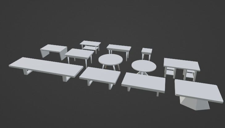 Table pack 3D model_2