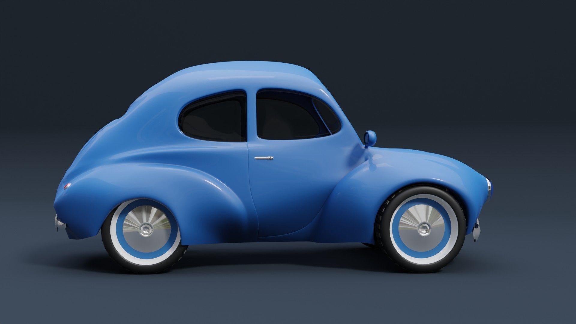 Cartoon Car Pixar Style 3D model_2
