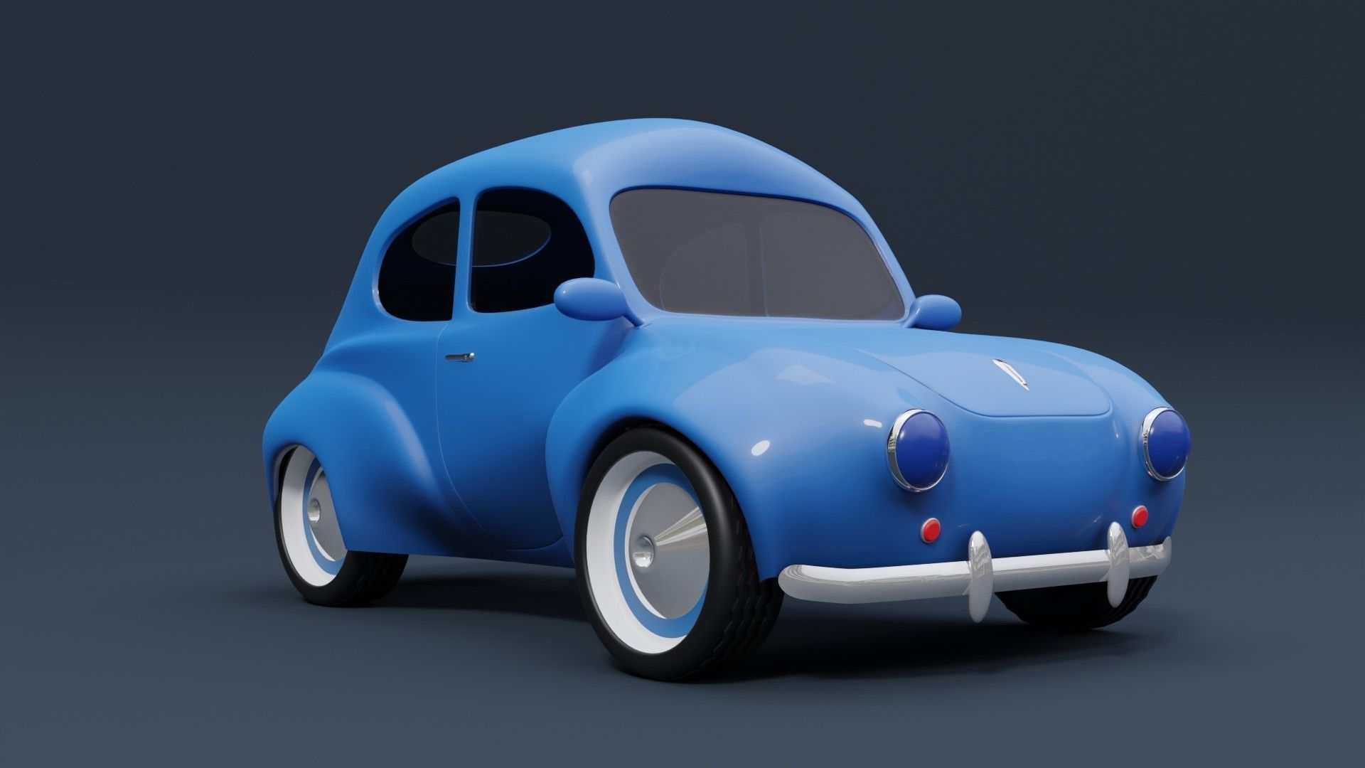 Cartoon Car Pixar Style 3D model_1