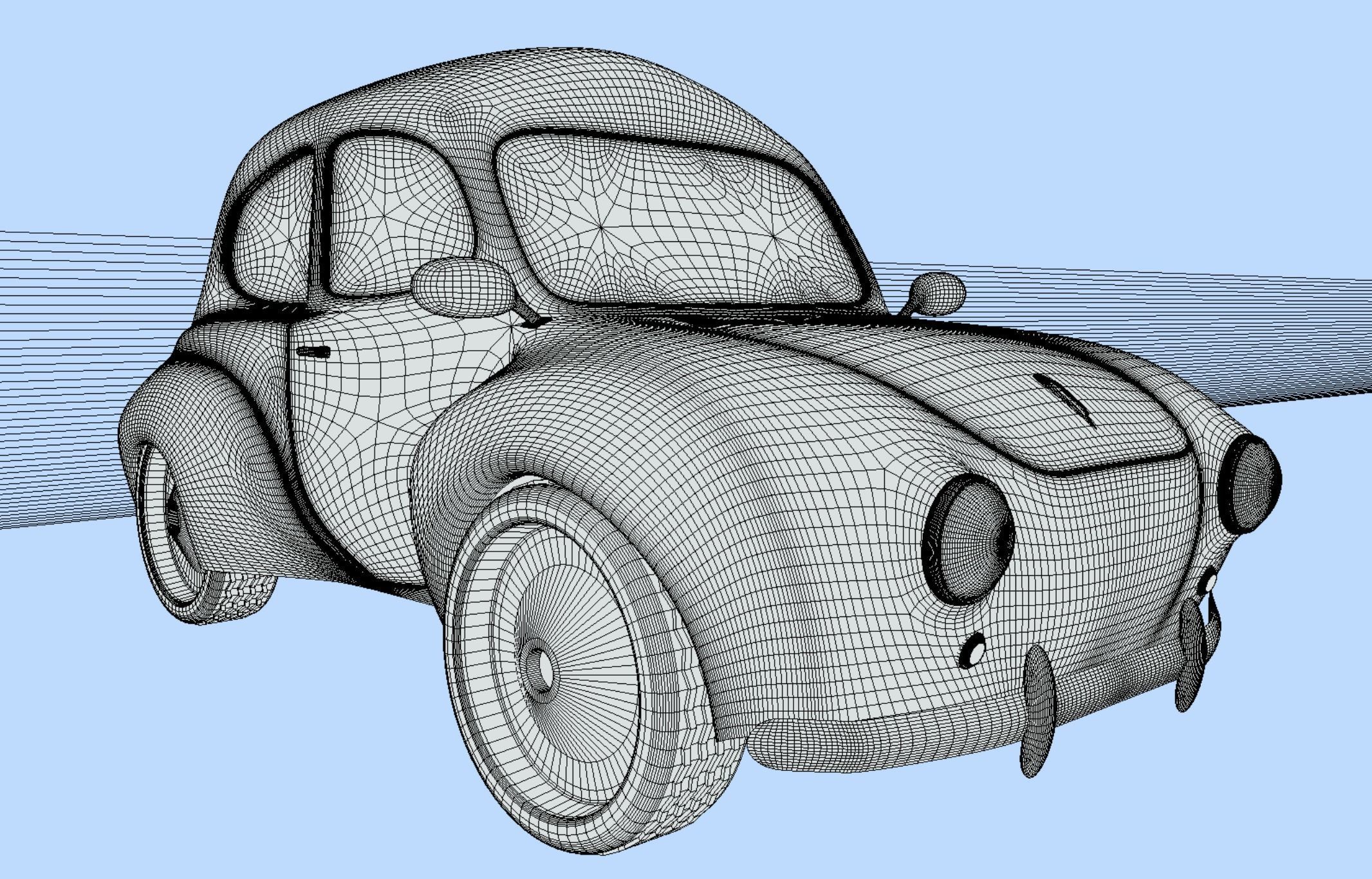 Cartoon Car Pixar Style 3D model_3