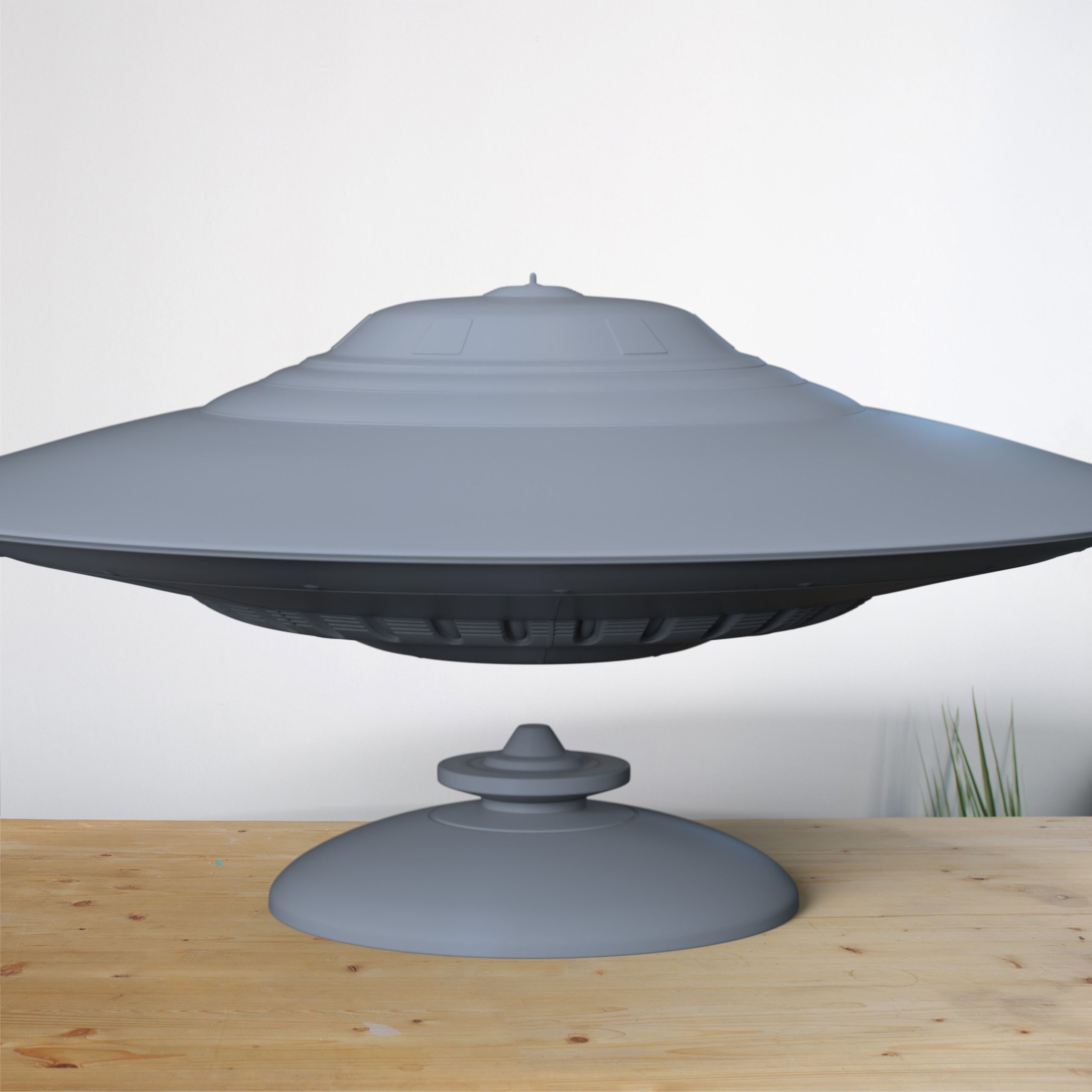 UFO II with stand 3D print model_2