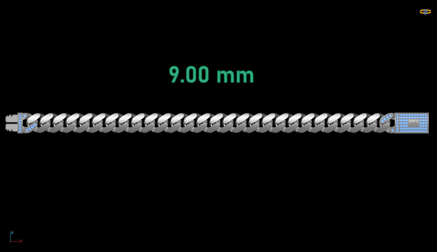 One piece fusion chain is cast directly 3D print model 3D print model_6