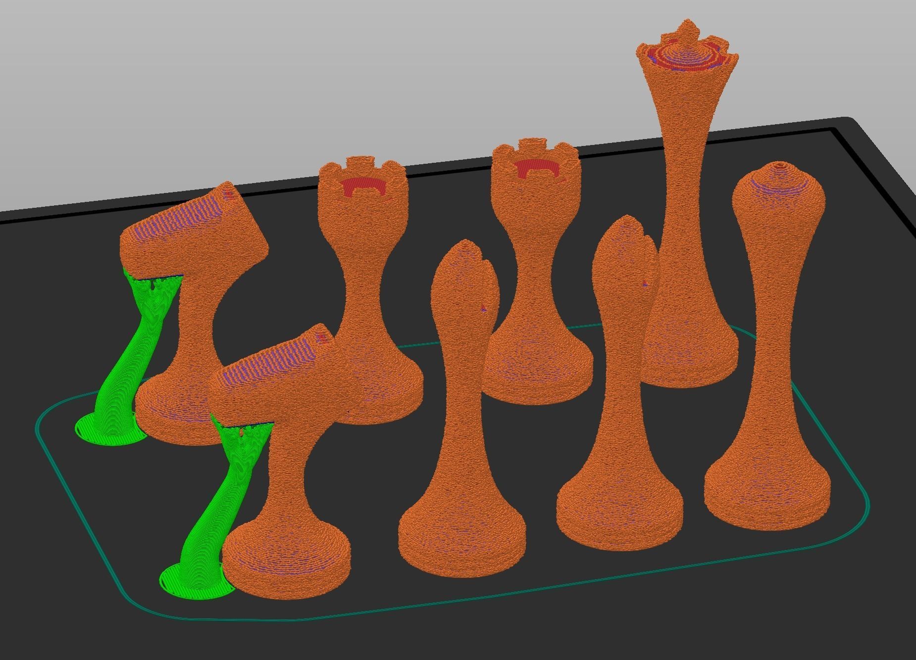 Slim Chess Set 3D print model_2