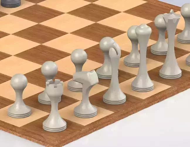 Slim Chess Set 3D print model
