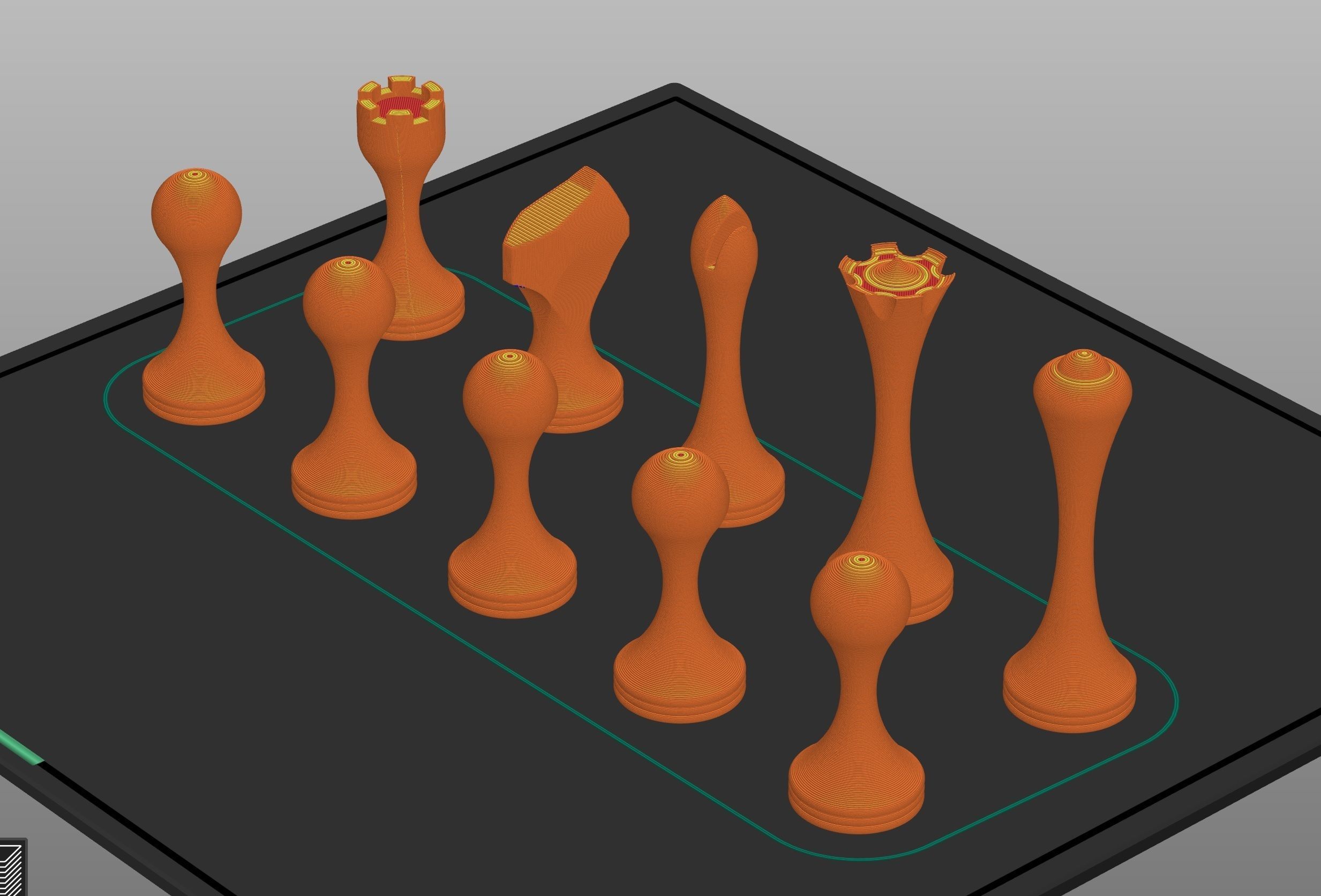 Slim Chess Set 3D print model_10