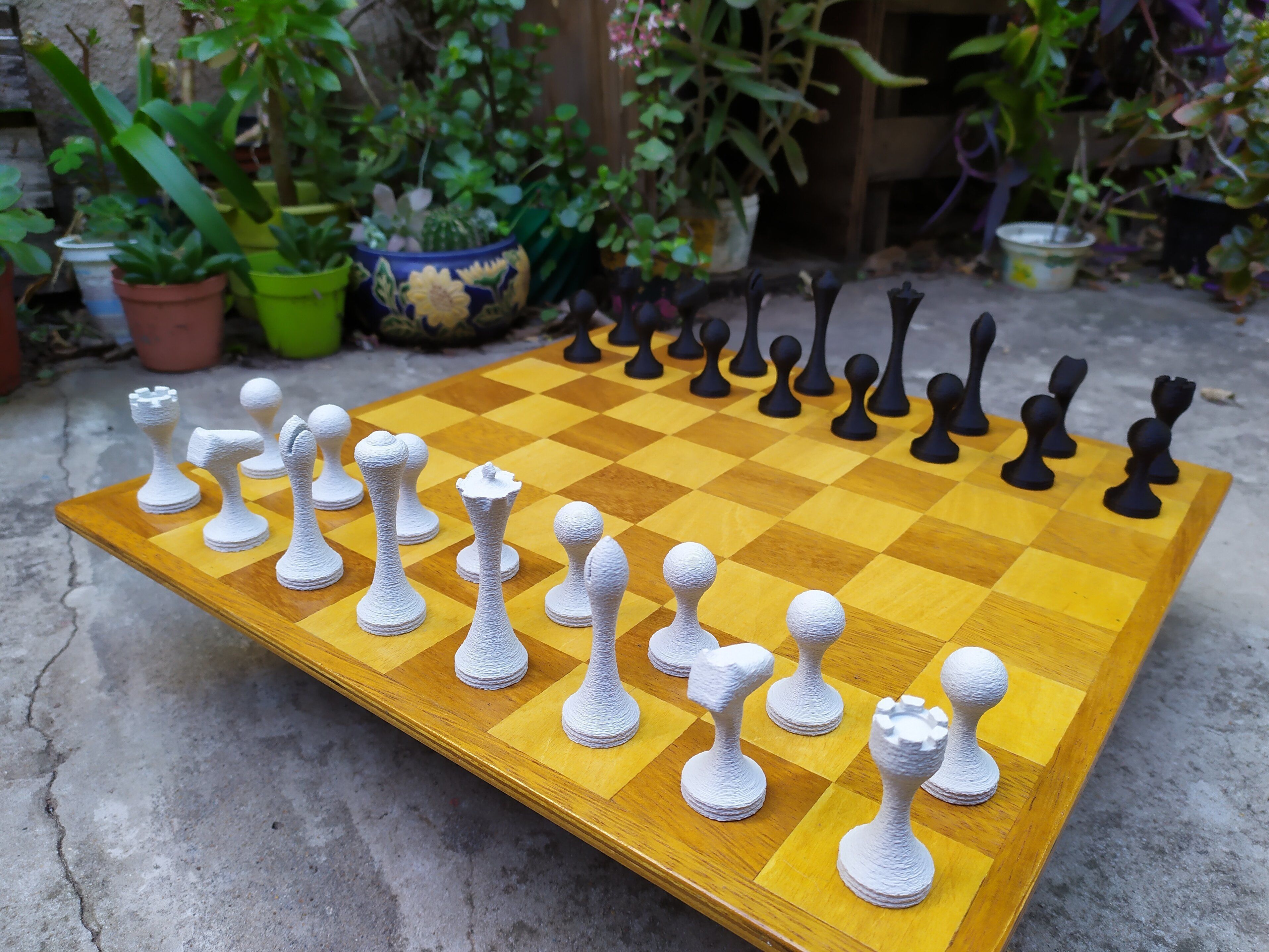 Slim Chess Set 3D print model_3