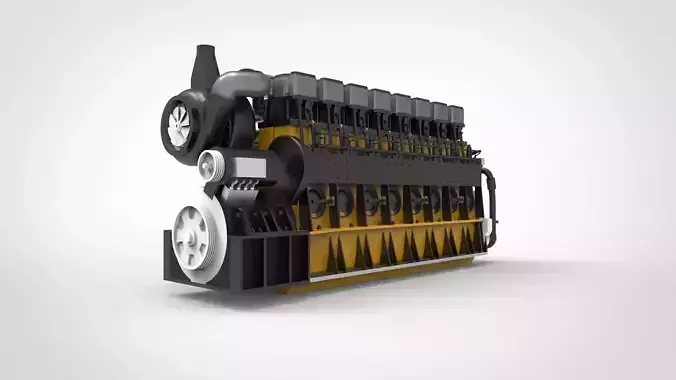 diesel engine 3D model