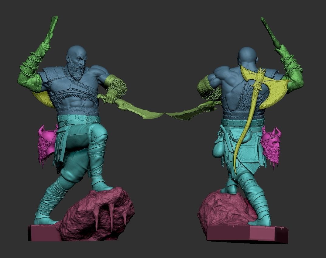 Kratos 3d Print Statue 3D print model_11