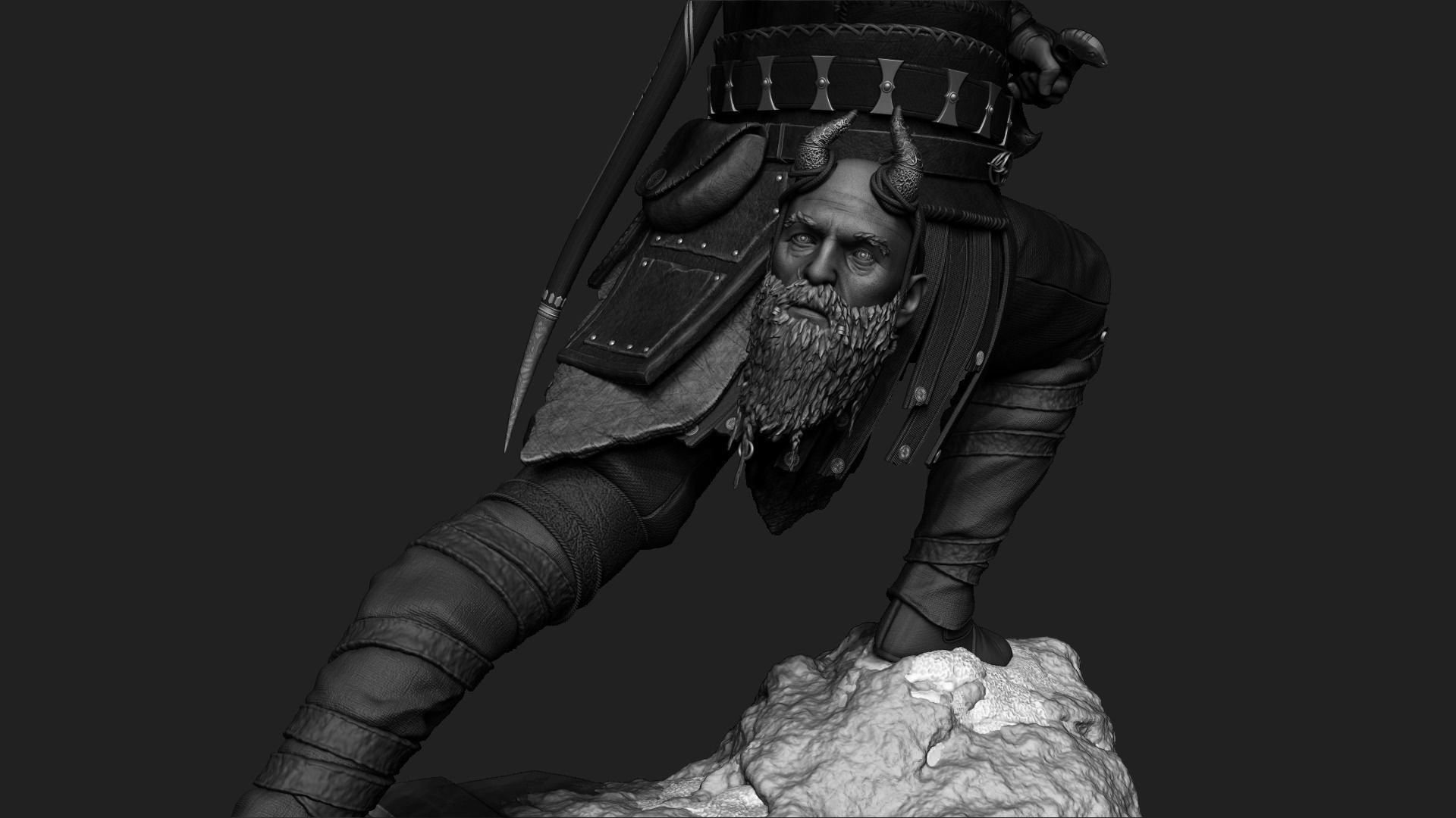 Kratos 3d Print Statue 3D print model_5