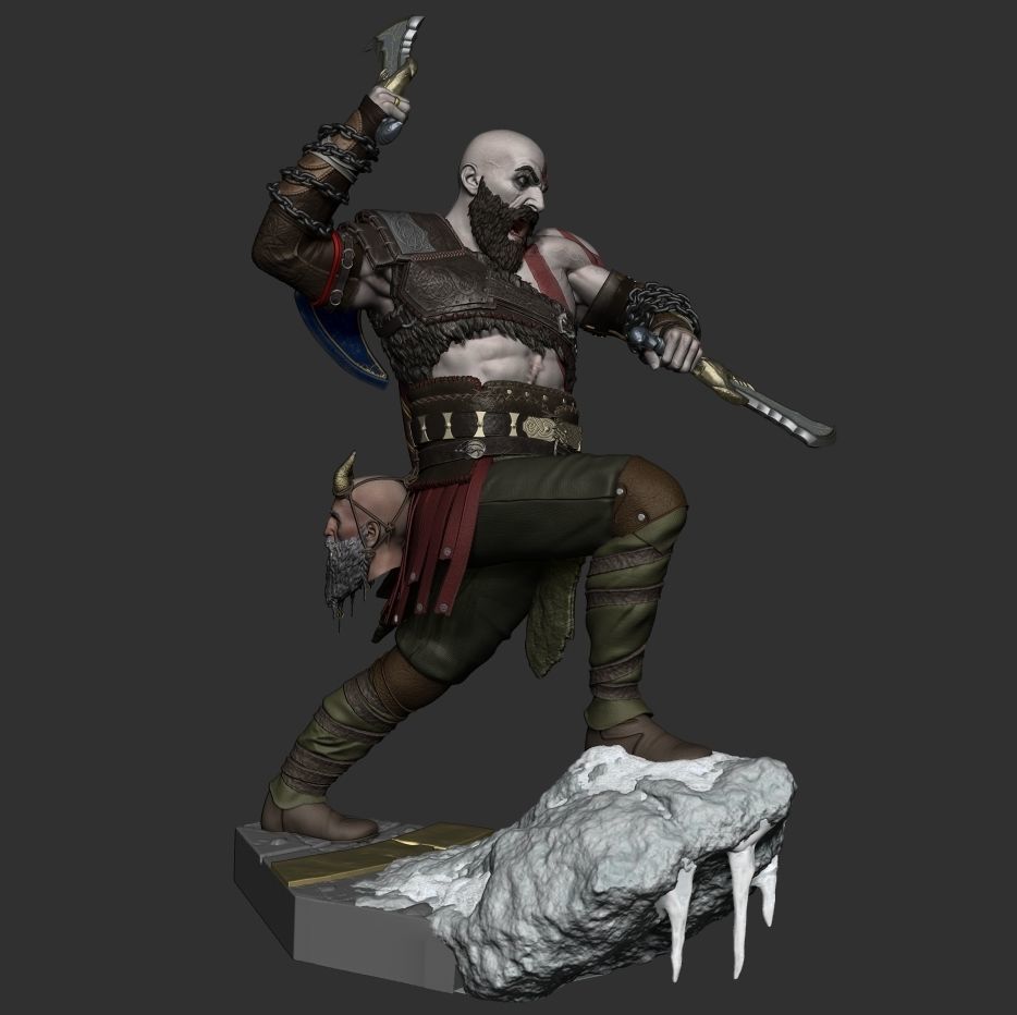 Kratos 3d Print Statue 3D print model_1