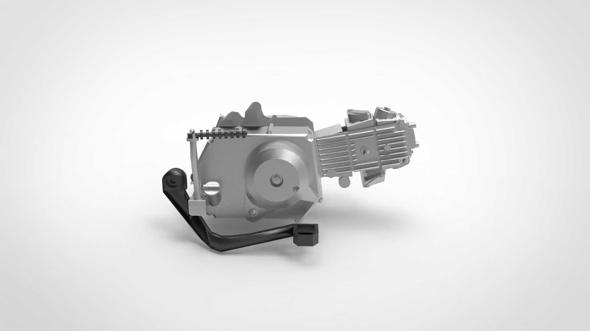 motorcycle engine 3D model_3