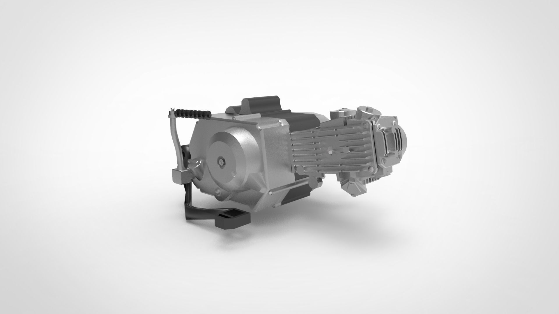 motorcycle engine 3D model_1