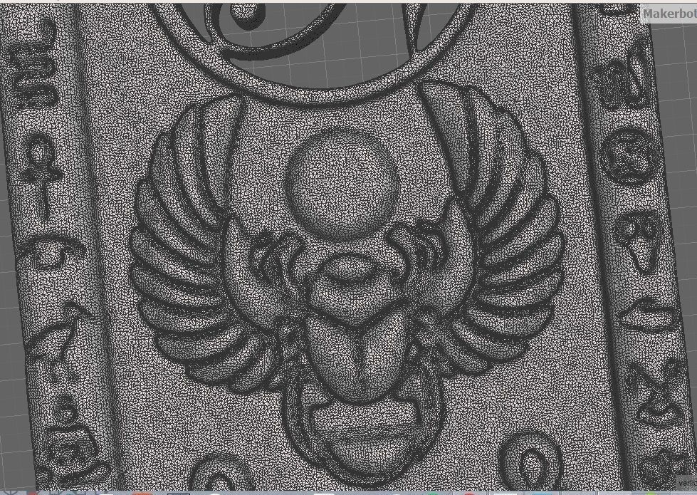 Eye of Horus Necklace Ancient Egyption Inscriptions pendant 3D print model_10