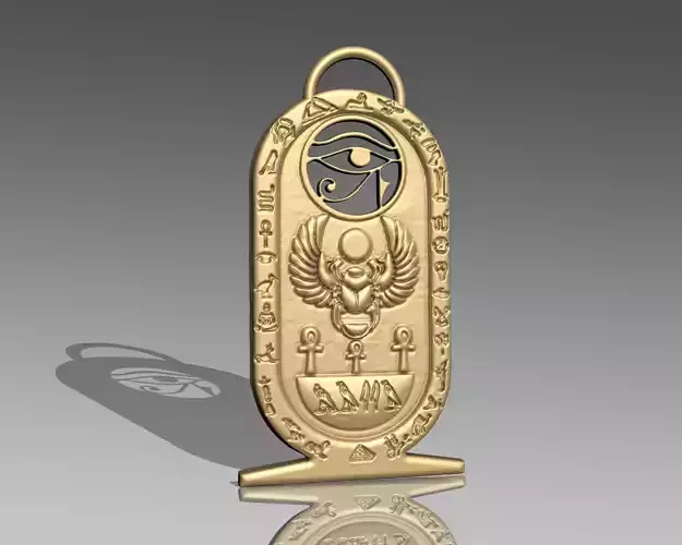 Eye of Horus Necklace Ancient Egyption Inscriptions pendant 3D print model