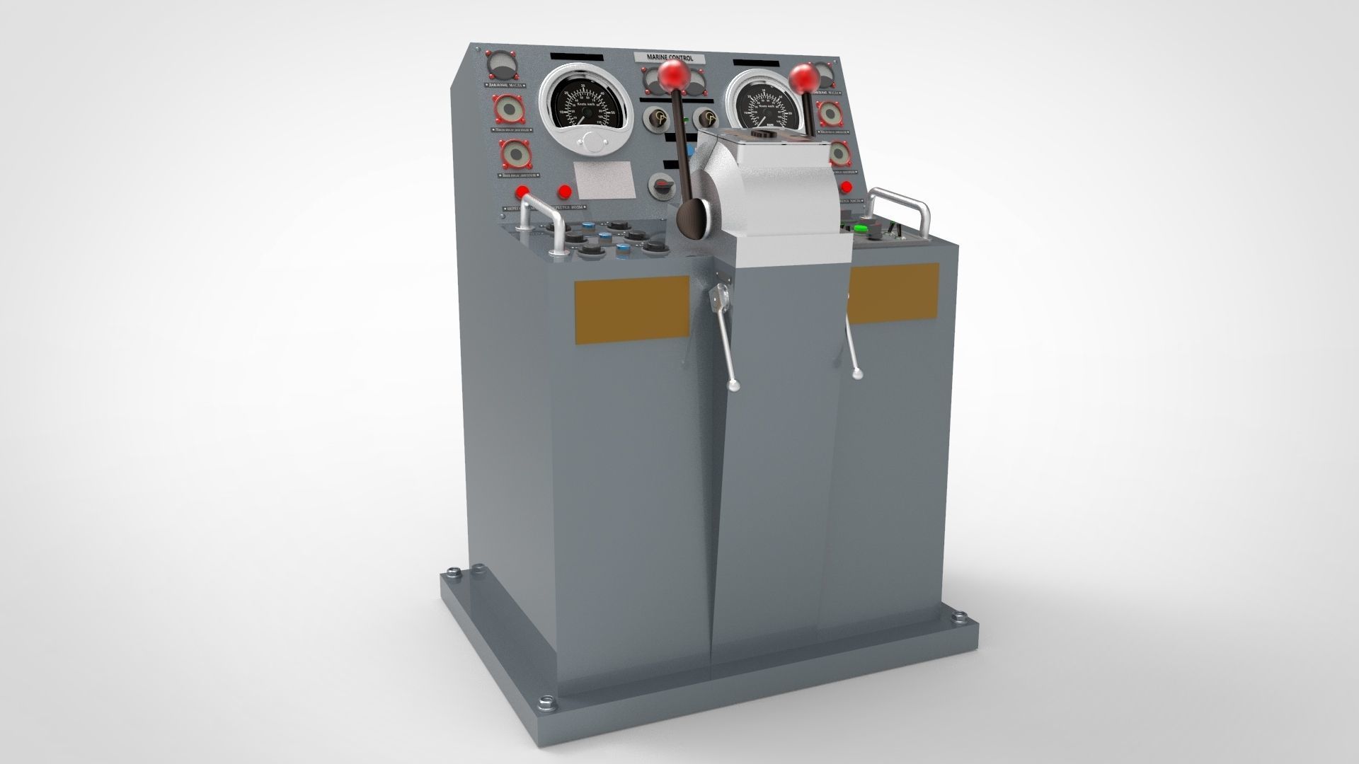 control module aboard a ship 3D model_1