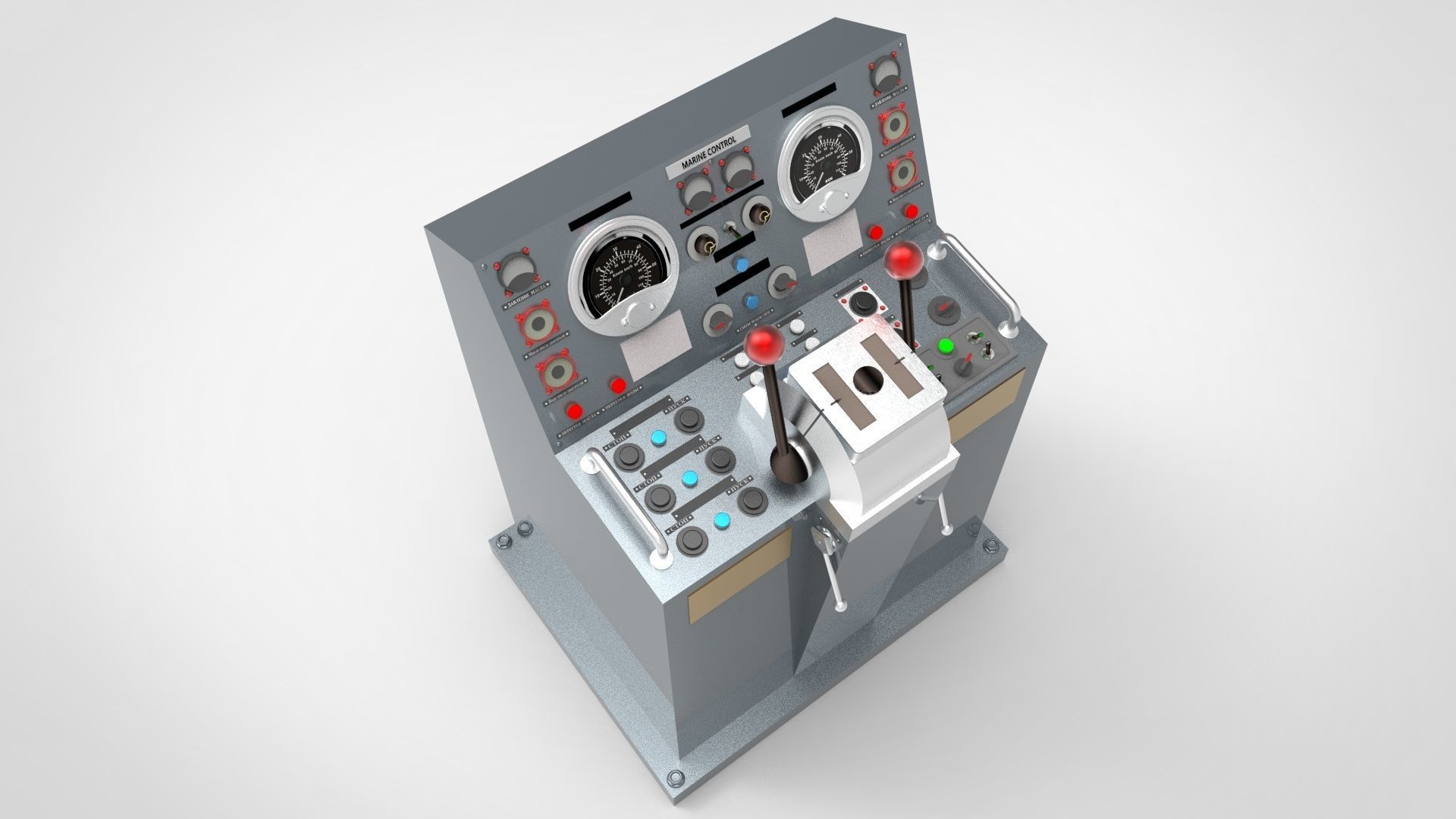 control module aboard a ship 3D model_4