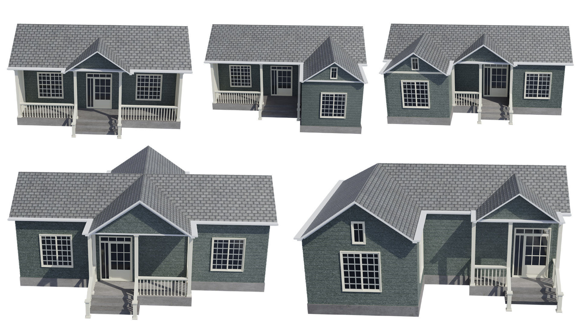 Simple House Pack 3D Model Collection_1