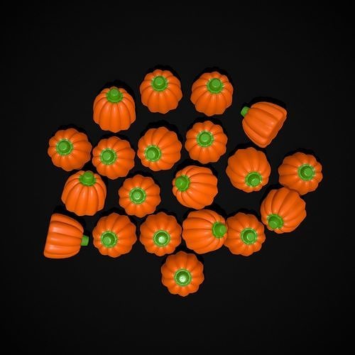 Pumpkin Candy Low-poly 3D model 5