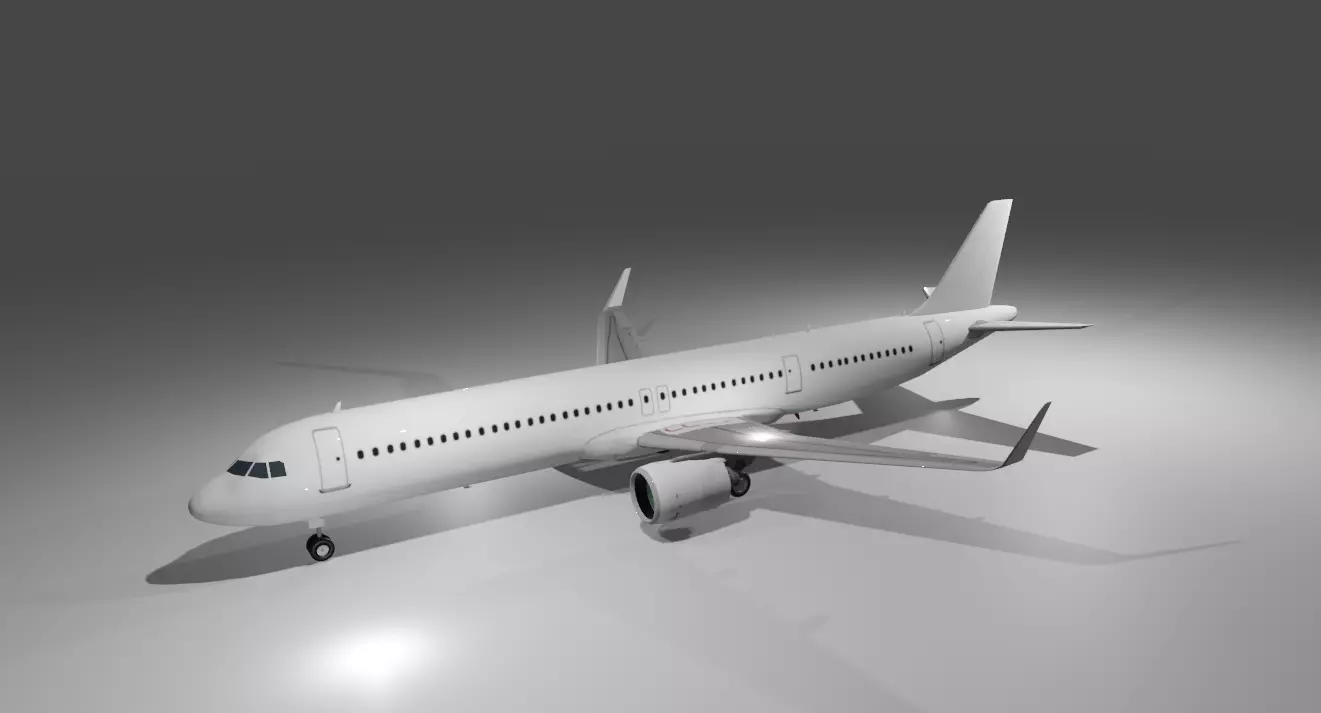 Airbus a321neo 3d model Low-poly 3D model_0